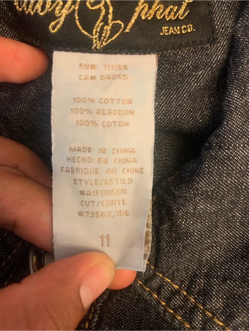 Y2K baby phat black denim jumpsuit - Picture 3 of 10